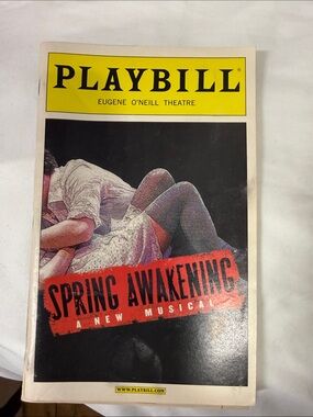 Playbill Spring Awakening Program - Yellow, Black, Red